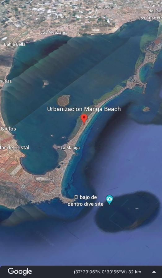 The Manga Beach Sea View Studio Crystal Clear Water & Sandy Beach, Fibre Wifi & Airco 拉曼加戴尔马尔梅纳 外观 照片