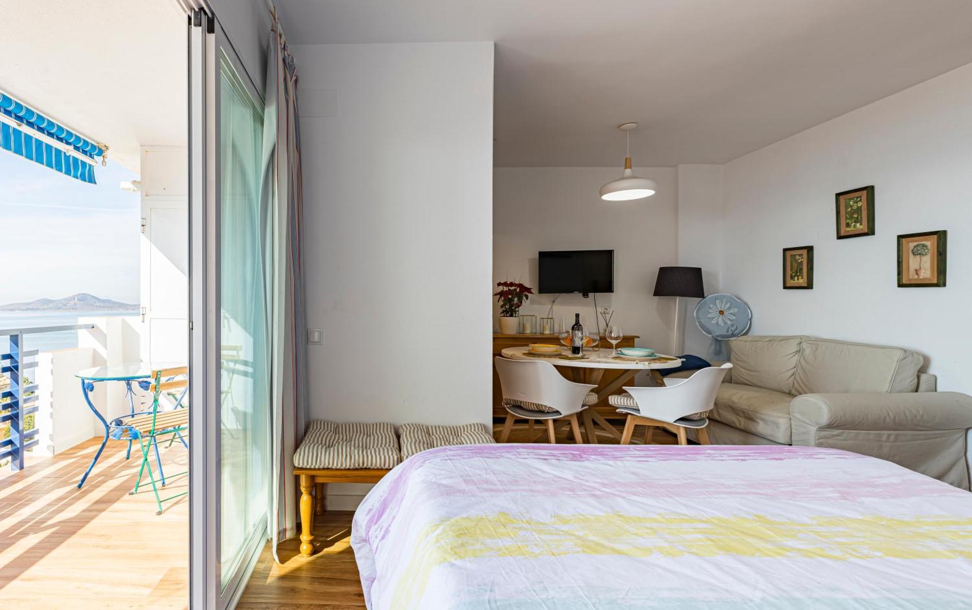 The Manga Beach Sea View Studio Crystal Clear Water & Sandy Beach, Fibre Wifi & Airco 拉曼加戴尔马尔梅纳 外观 照片